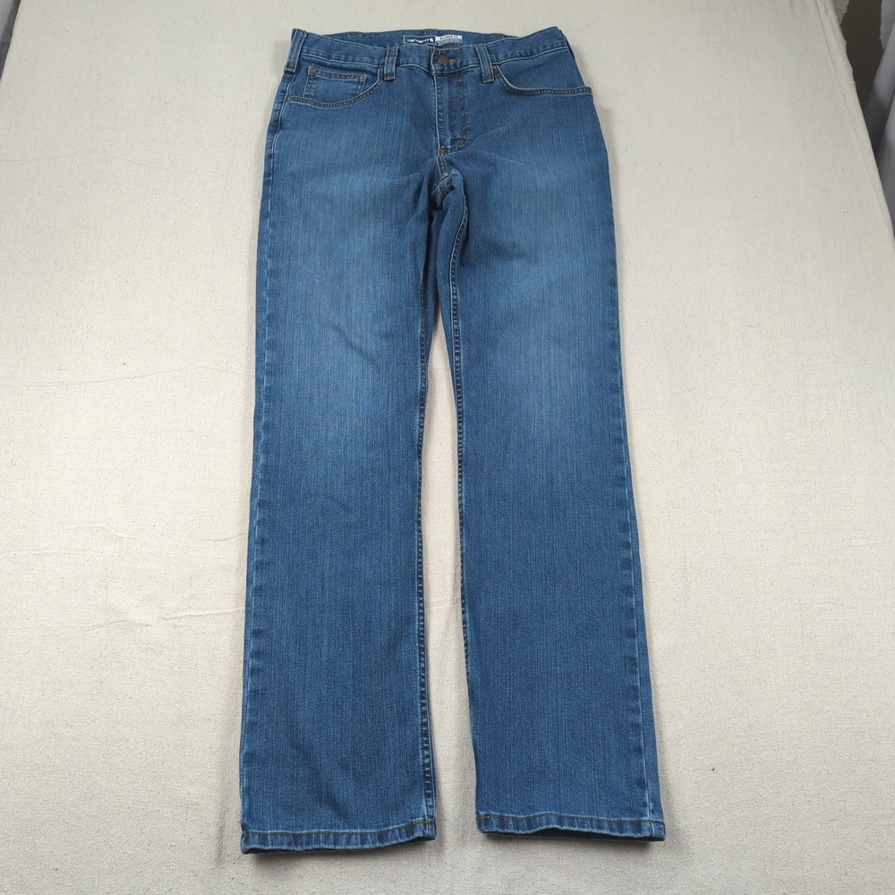 Carhartt Jeans Mens 32x32 Blue Relaxed Fit Utility Workwear Faded